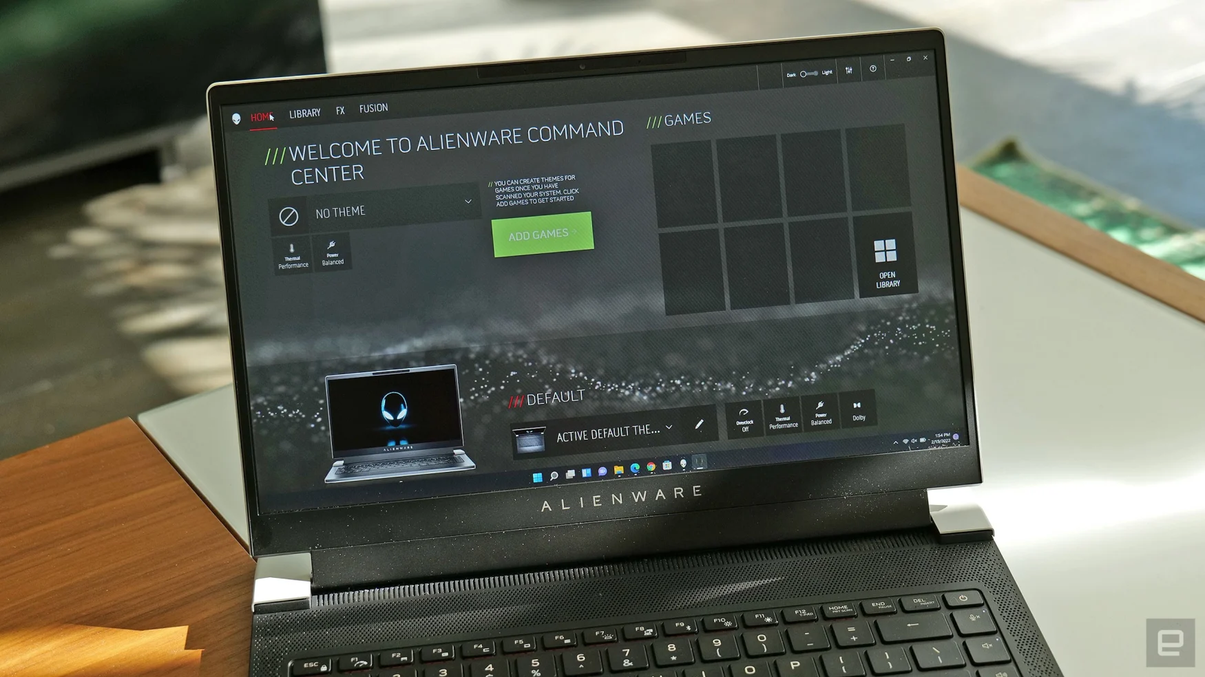 Alienware's Command Center app is used to tweak performance settings, adjust fan speeds, customize the laptop's RGB lighting and more. 