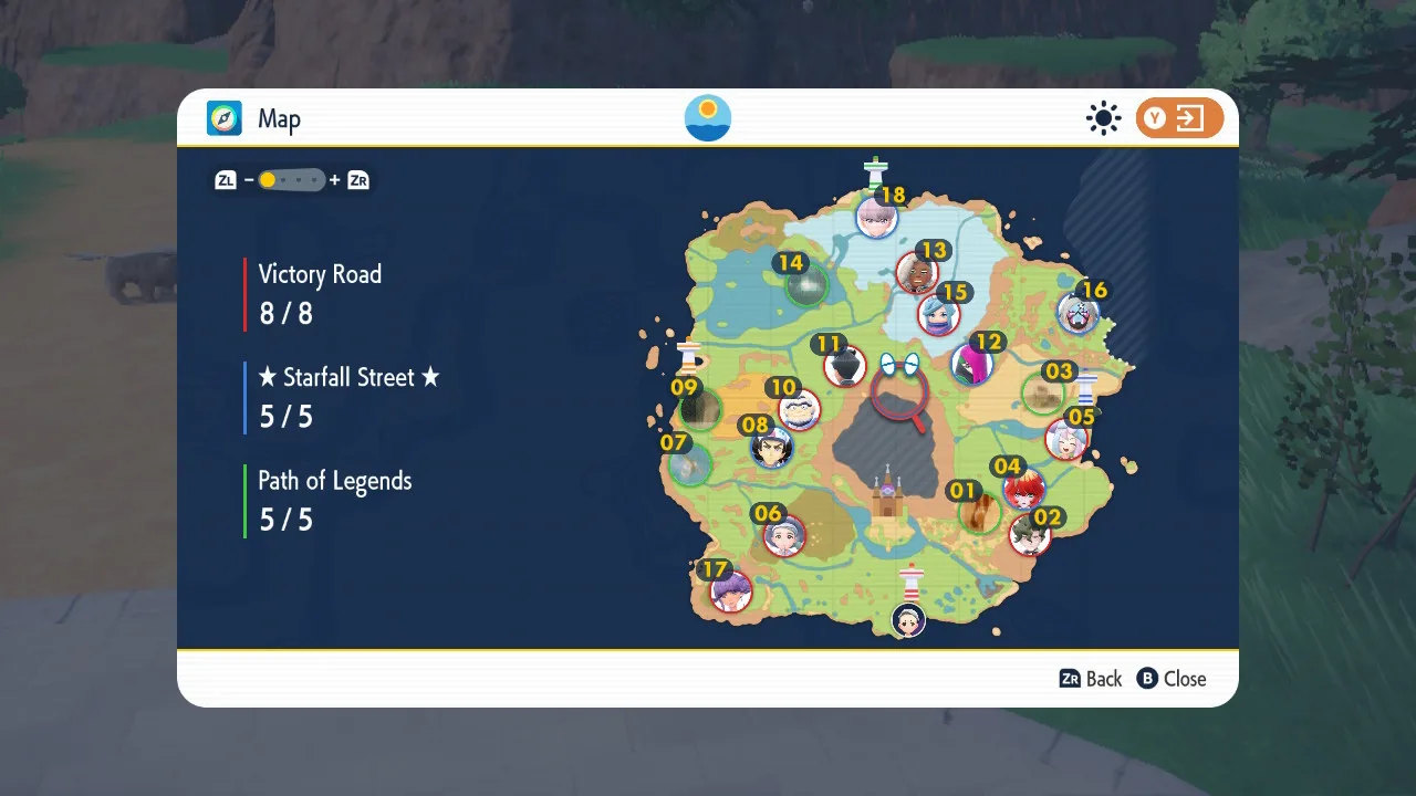 Entre tous les gymnases, Titan Pokemon et les patrons de Team Star, il y a un total de 18 badges différents à collectionner dans Pokemon Scarlet et Violet.