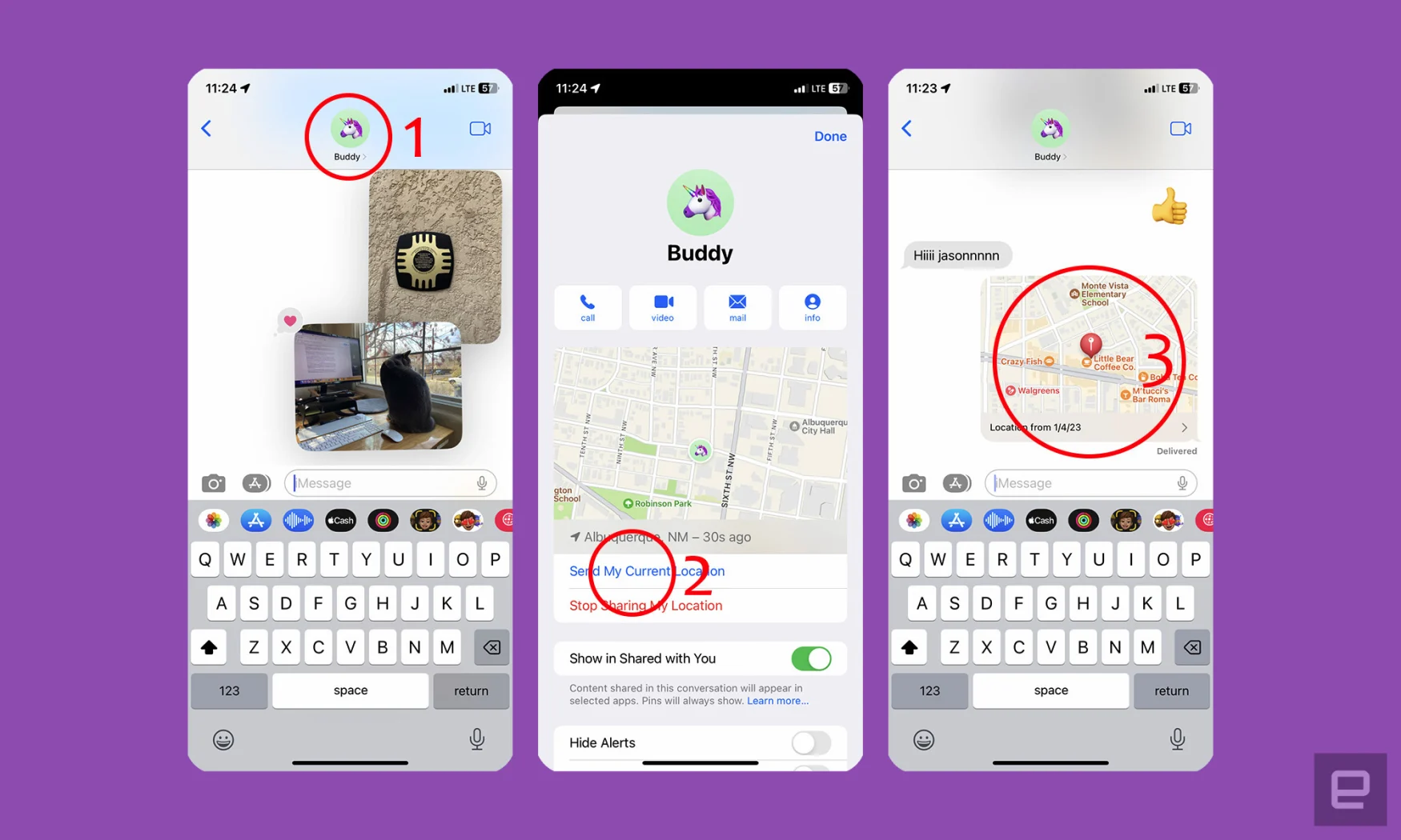 How to share your location using an iPhone - Messages