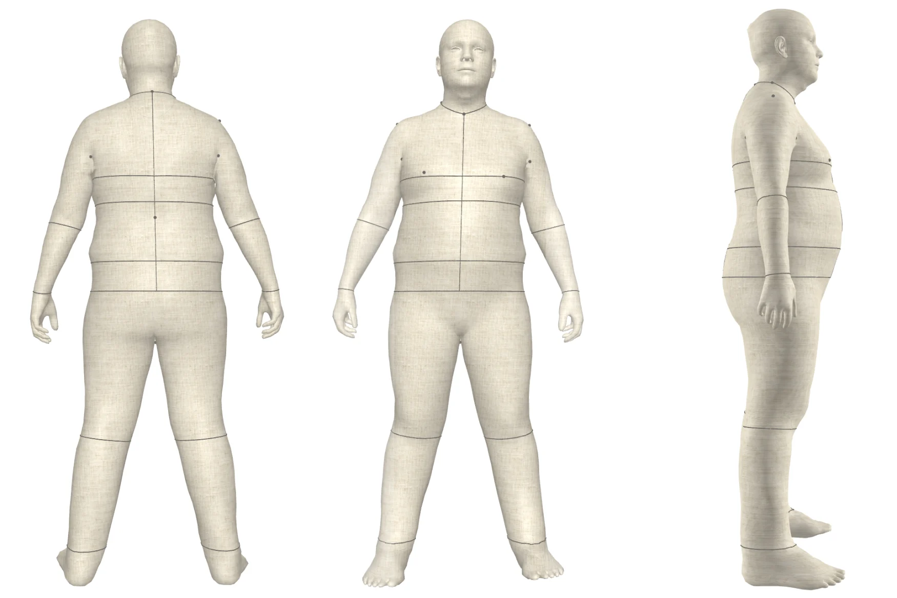 Images of journalist Dan Cooper after being run through TG3D's body scanning technology.
