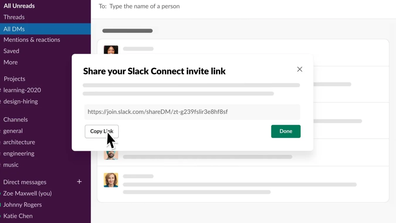Slack Connect DM