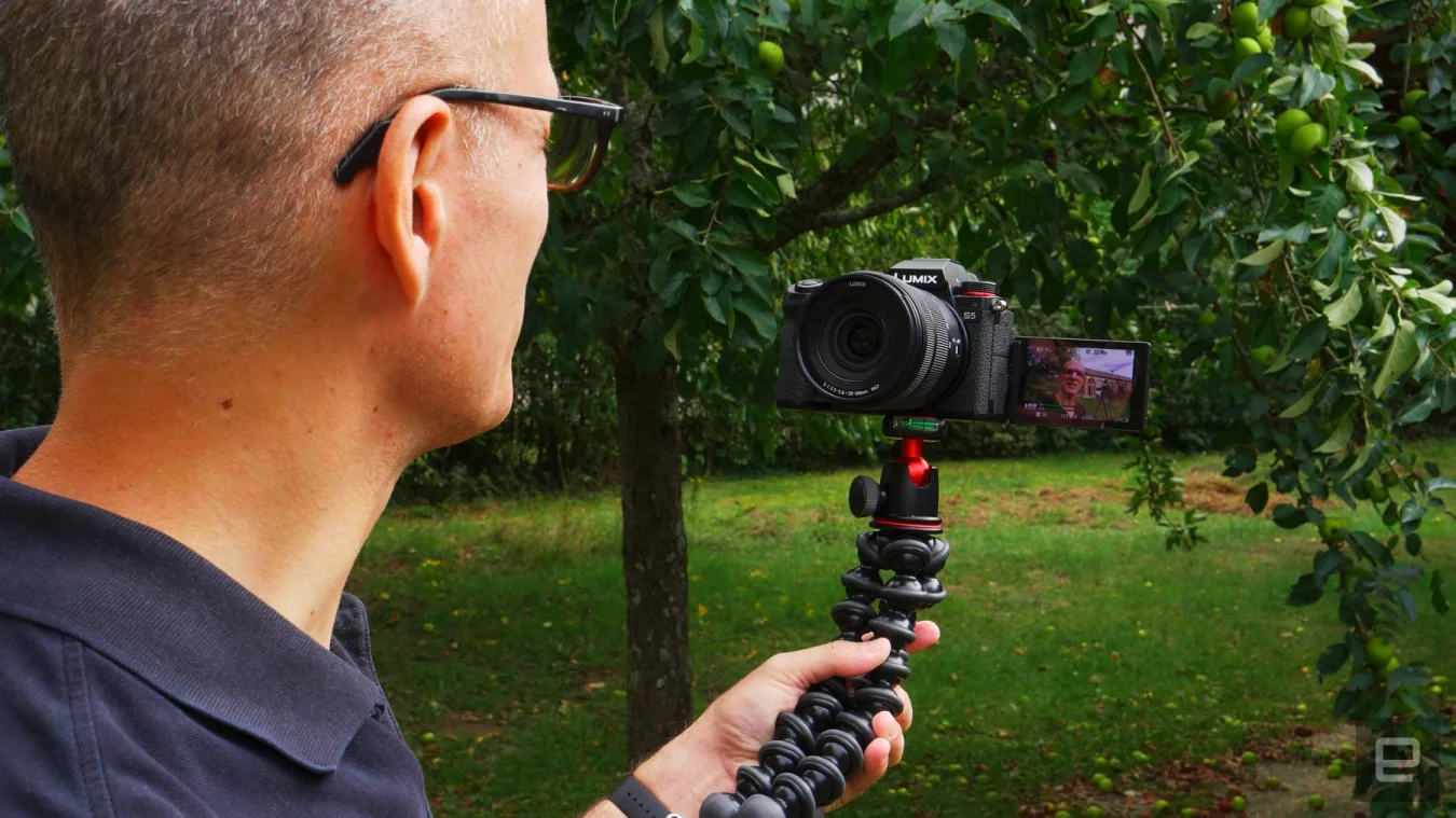 Panasonic S5 full-frame mirrorless camera flip-around display vlogging