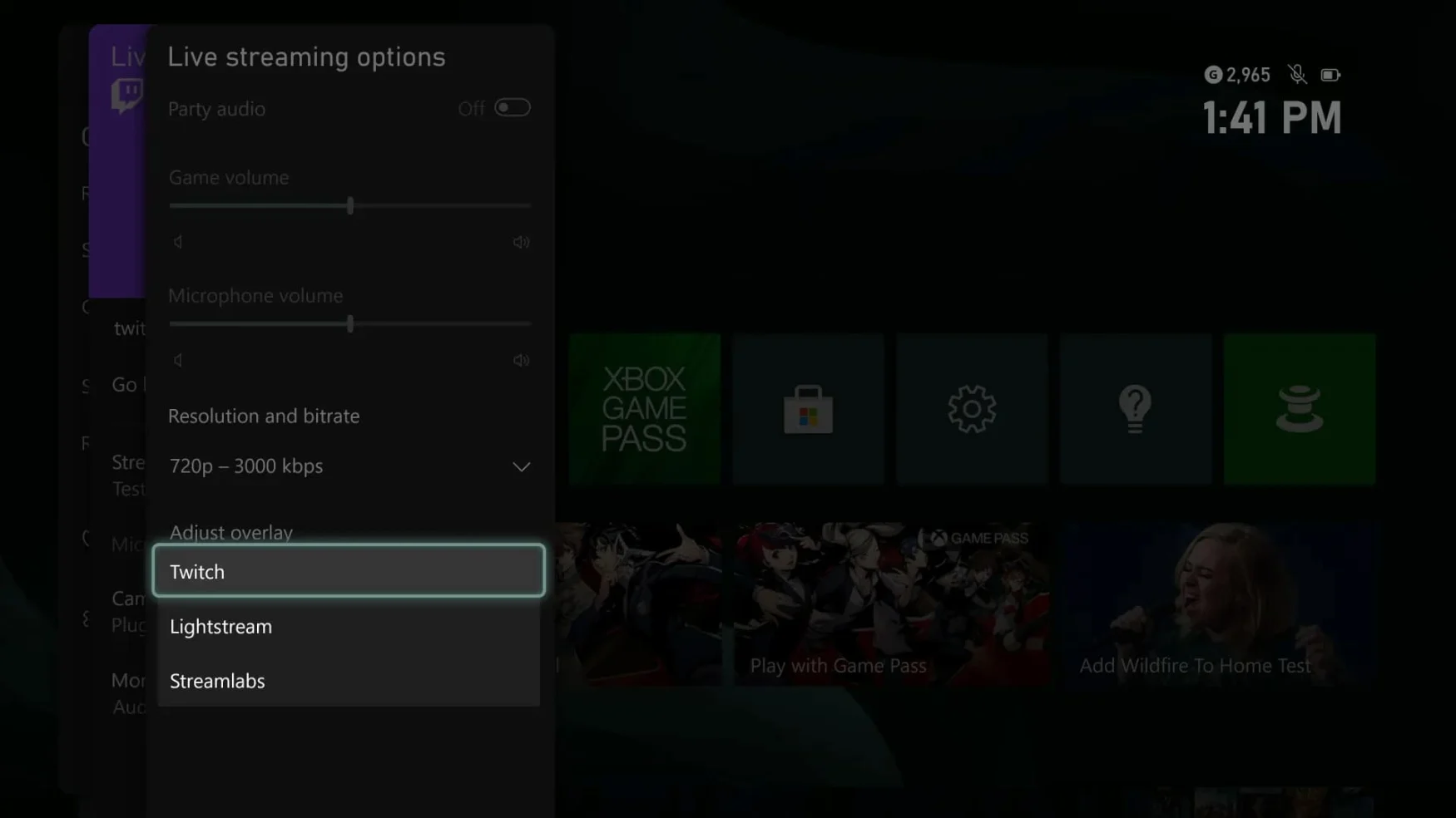 Livestreaming on Xbox