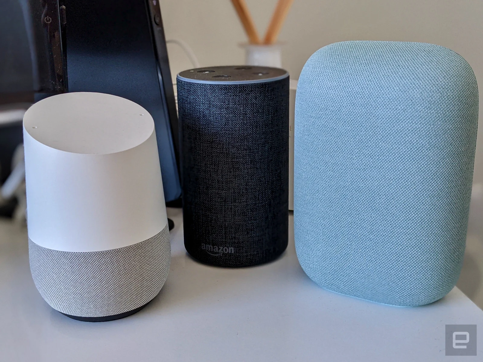 Google Home, Amazon Echo and Nest Audio