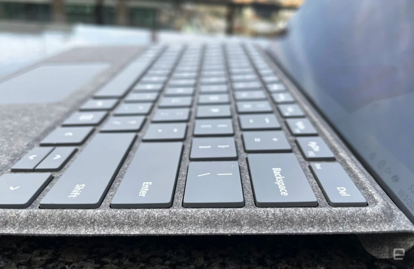 A close-up of Microsoft's Signature Pro Keyboard.