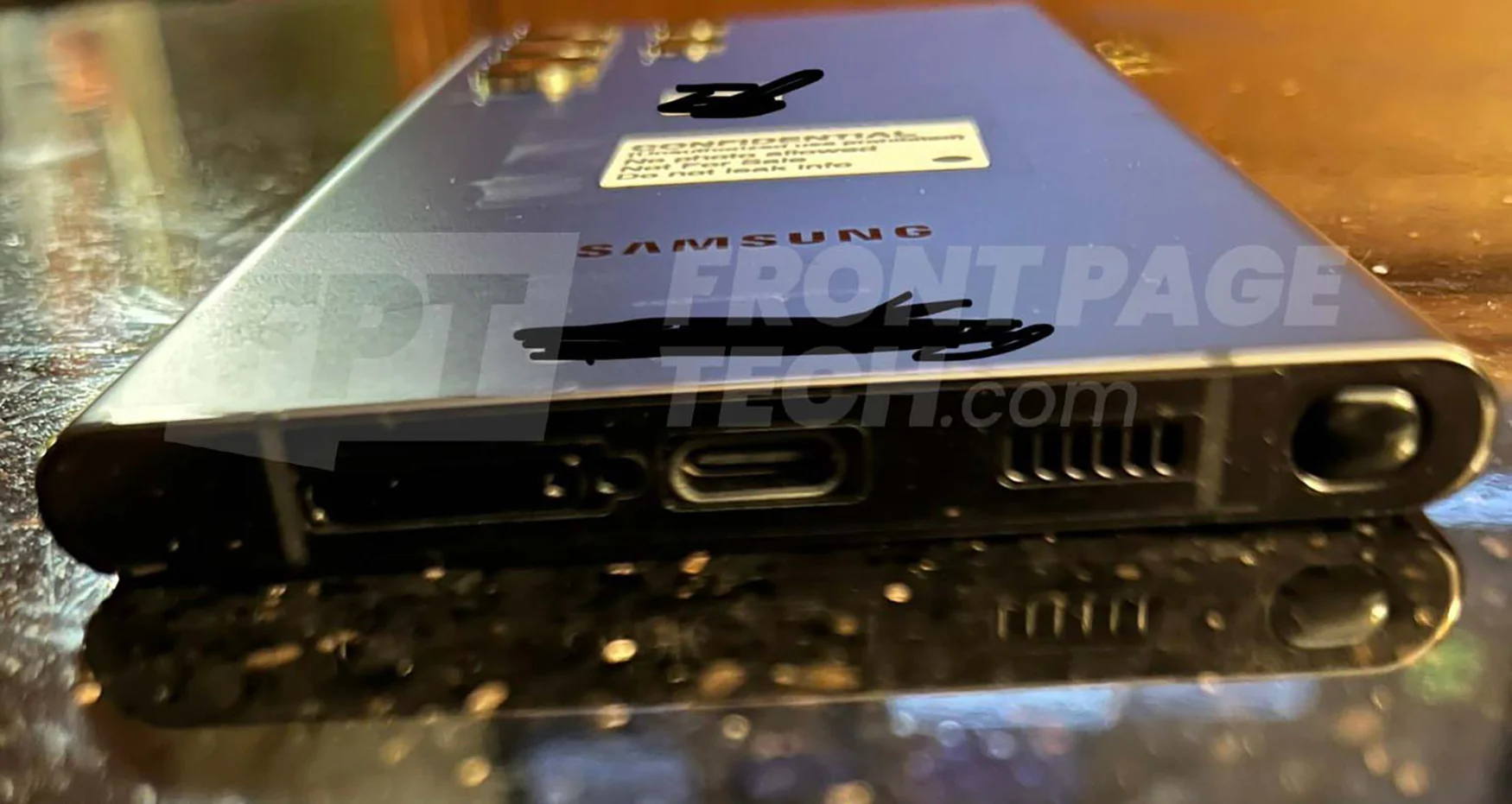 Samsung Galaxy S22 Ultra photo leak showing S-Pen slot