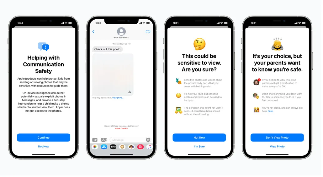Apple's new Messages feature for children will send warnings when sexually explicit images are sent or received.
