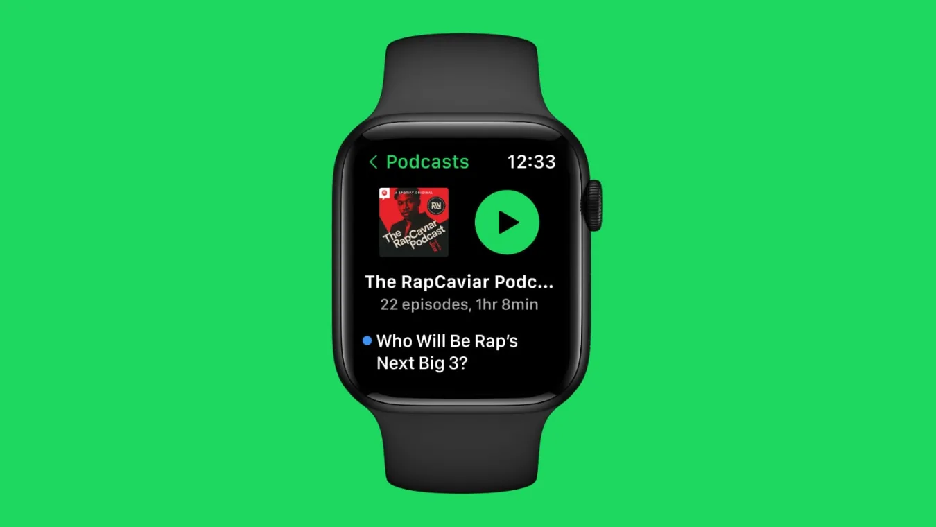 Spotify's watchOS update now lets you pick up where you left off with your favorite audio files.