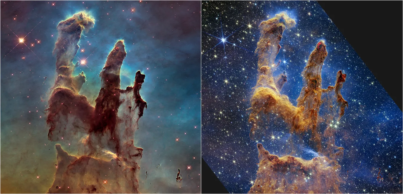 Pillars of Creation (hubble and web images as well)