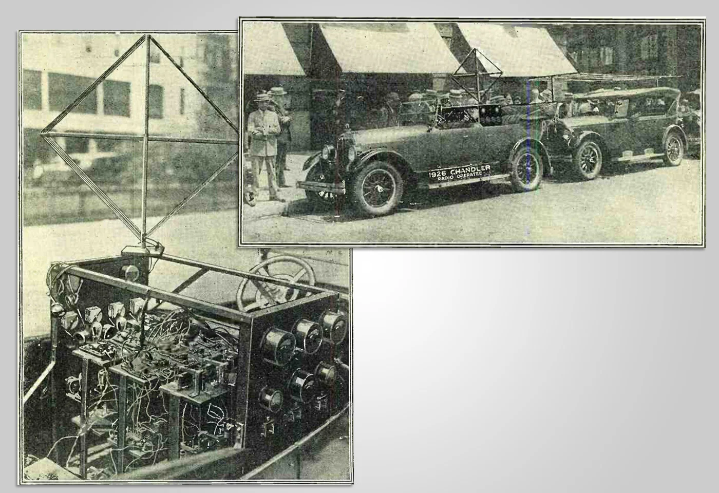 In August of 1925, Francis P. Houdina borrowed a trick from Nicola Tesla when he began touring the US to show off his radio-controlled automobile. The car was called the American Wonder and its demo in NYC was a bumpy one. The 
