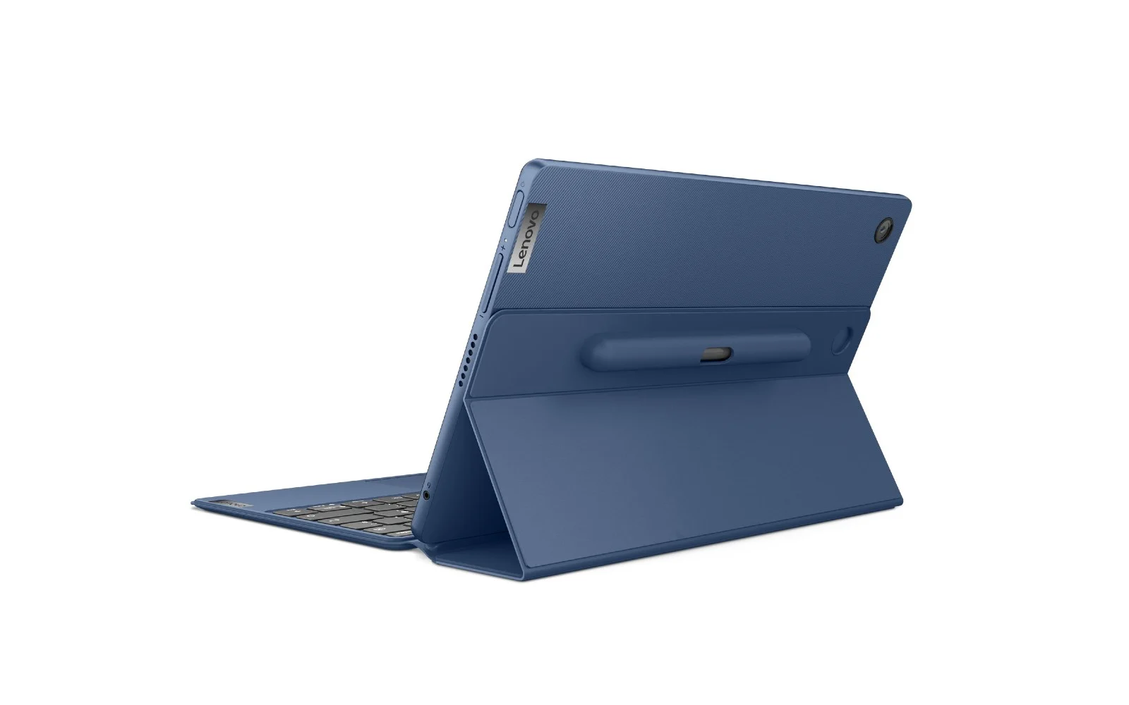 A rear photo fo the IdeaPad Duet 3i, showing the 2-in-1 