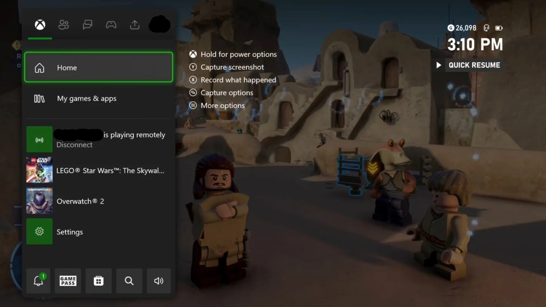 A capture of the various screenshot shortcuts available on an Xbox Series X/S.