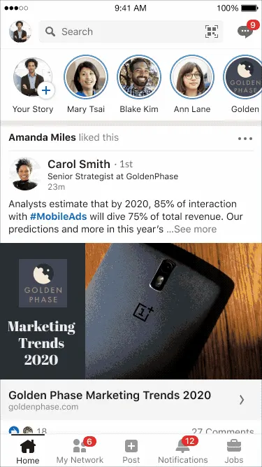 LinkedIn is adding disappearing Stories to its app and website.