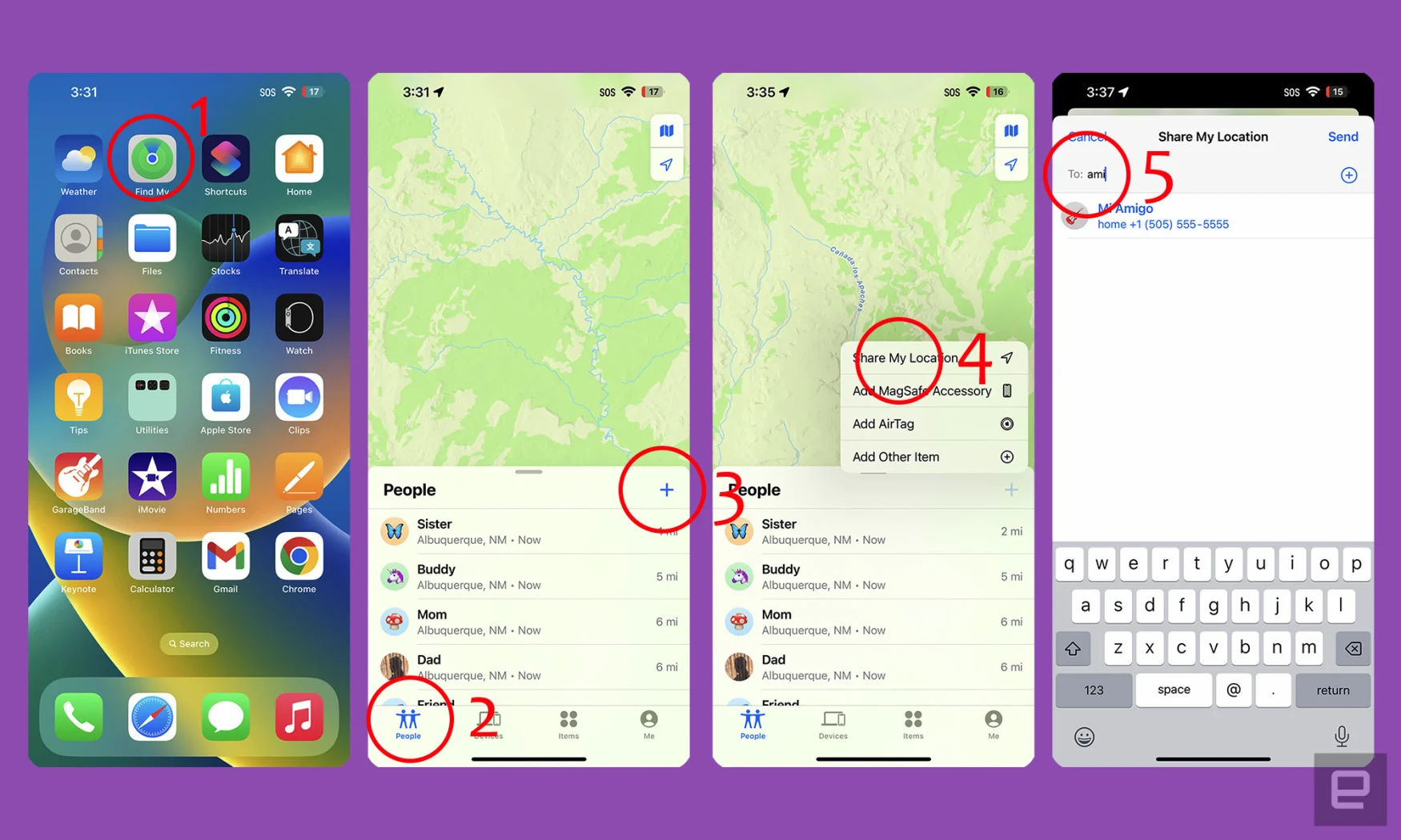 Cómo compartir tu ubicación usando un iPhone - FindMy
