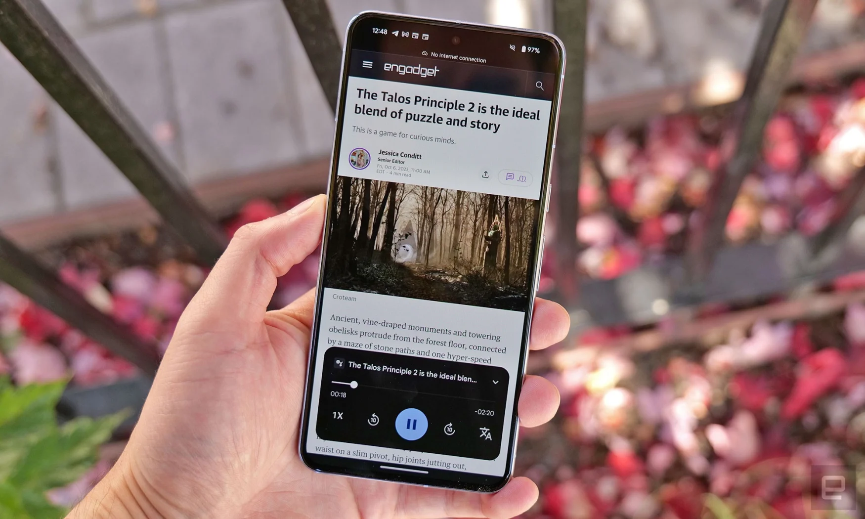 On the Pixel 8, there's a new feature that allows you to ask the Google Assistant to read articles aloud, which essentially turns every story on the internet into a podcast. 