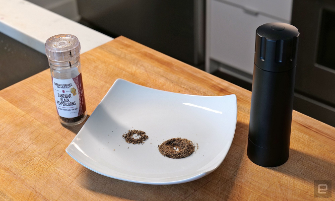 Compared to a disposable pre-filled grinder, the Pepper Cannon produces significantly more ground pepper per crank.