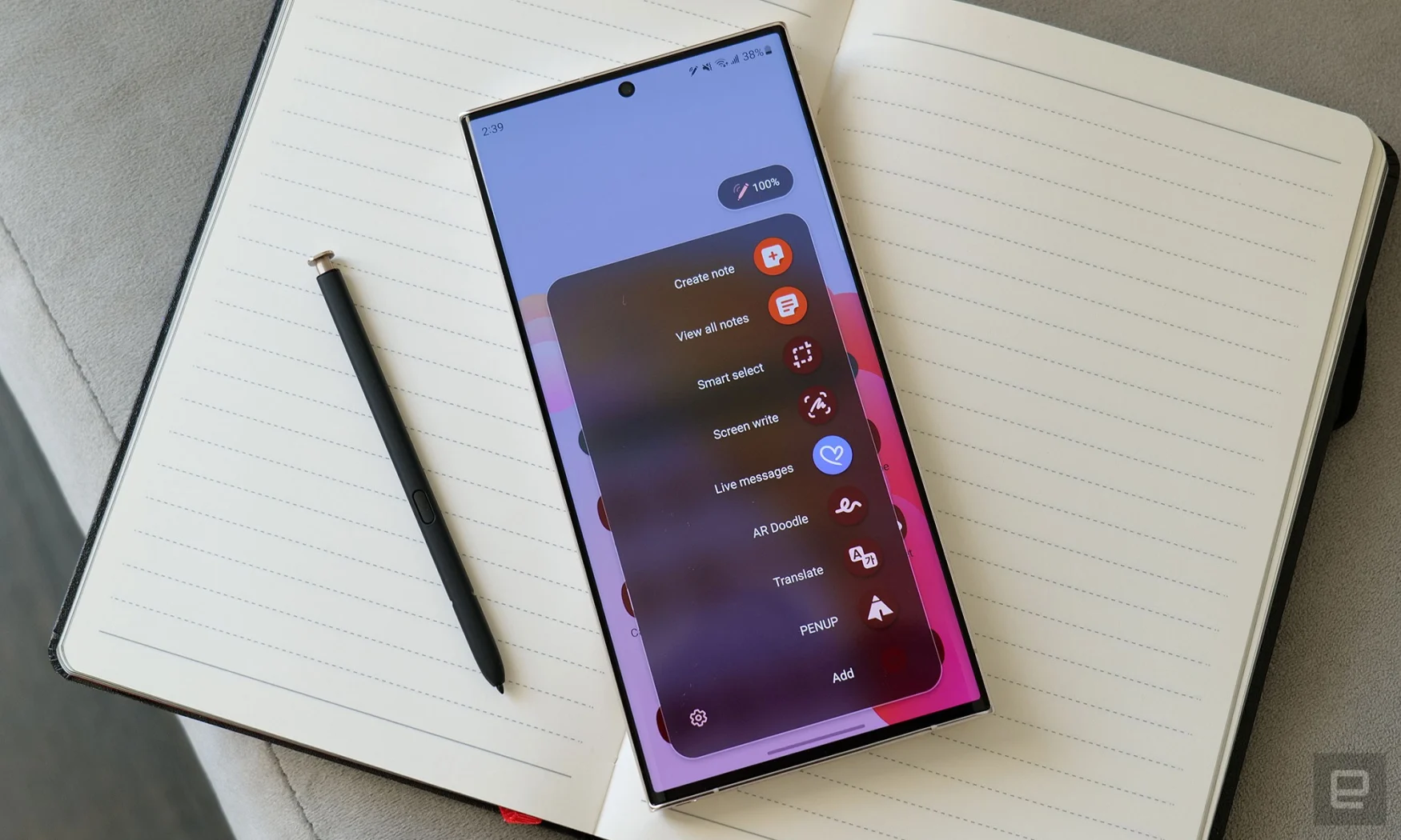 While there aren't any new features for 2023, the Samsung Galaxy S23 Ultra still features a built-in S Pen along with a ton of handy drawing, notetaking and content creation tools. 