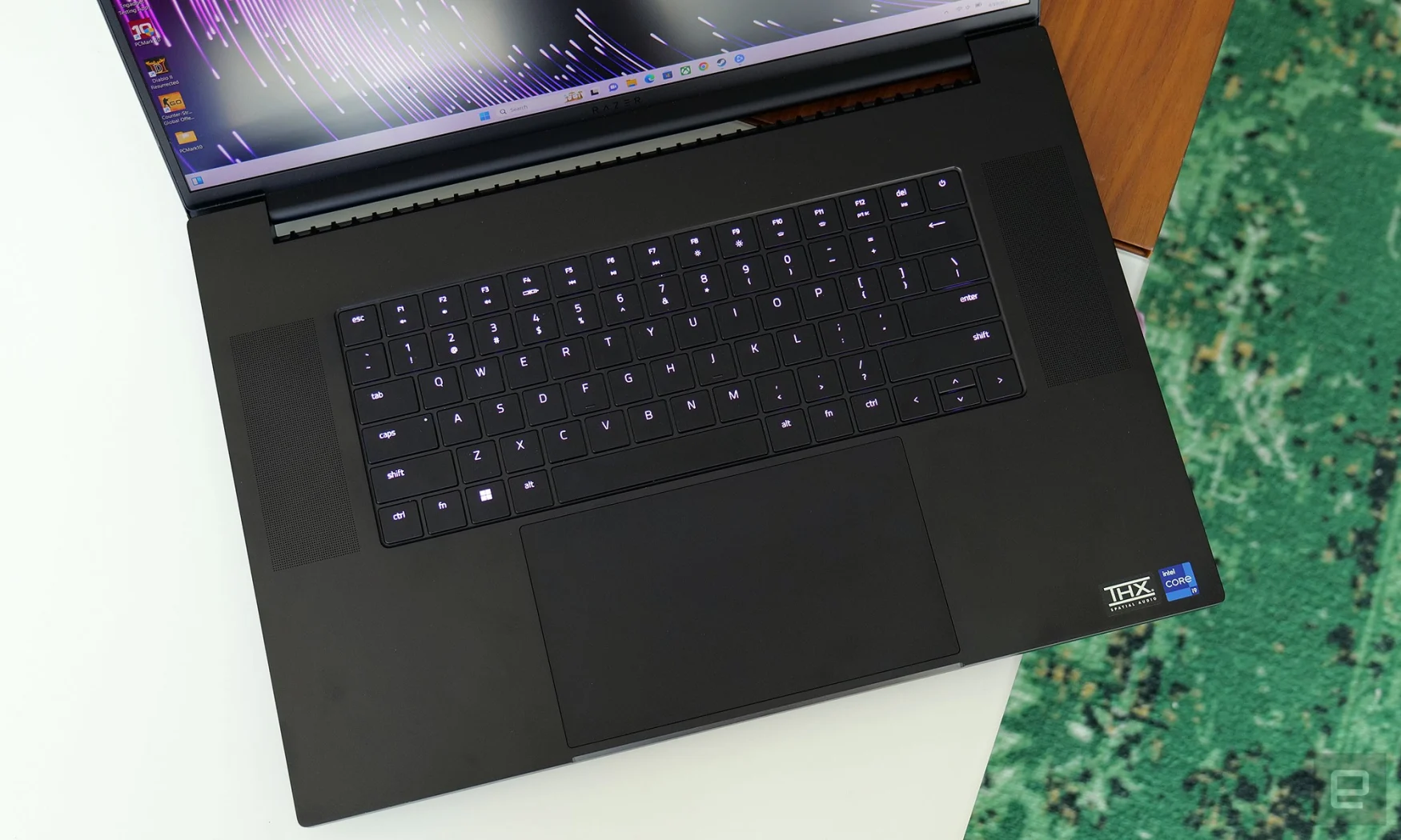 The Blade 18 has a pretty standard keyboard layout along with per-key RGB backlighting. 