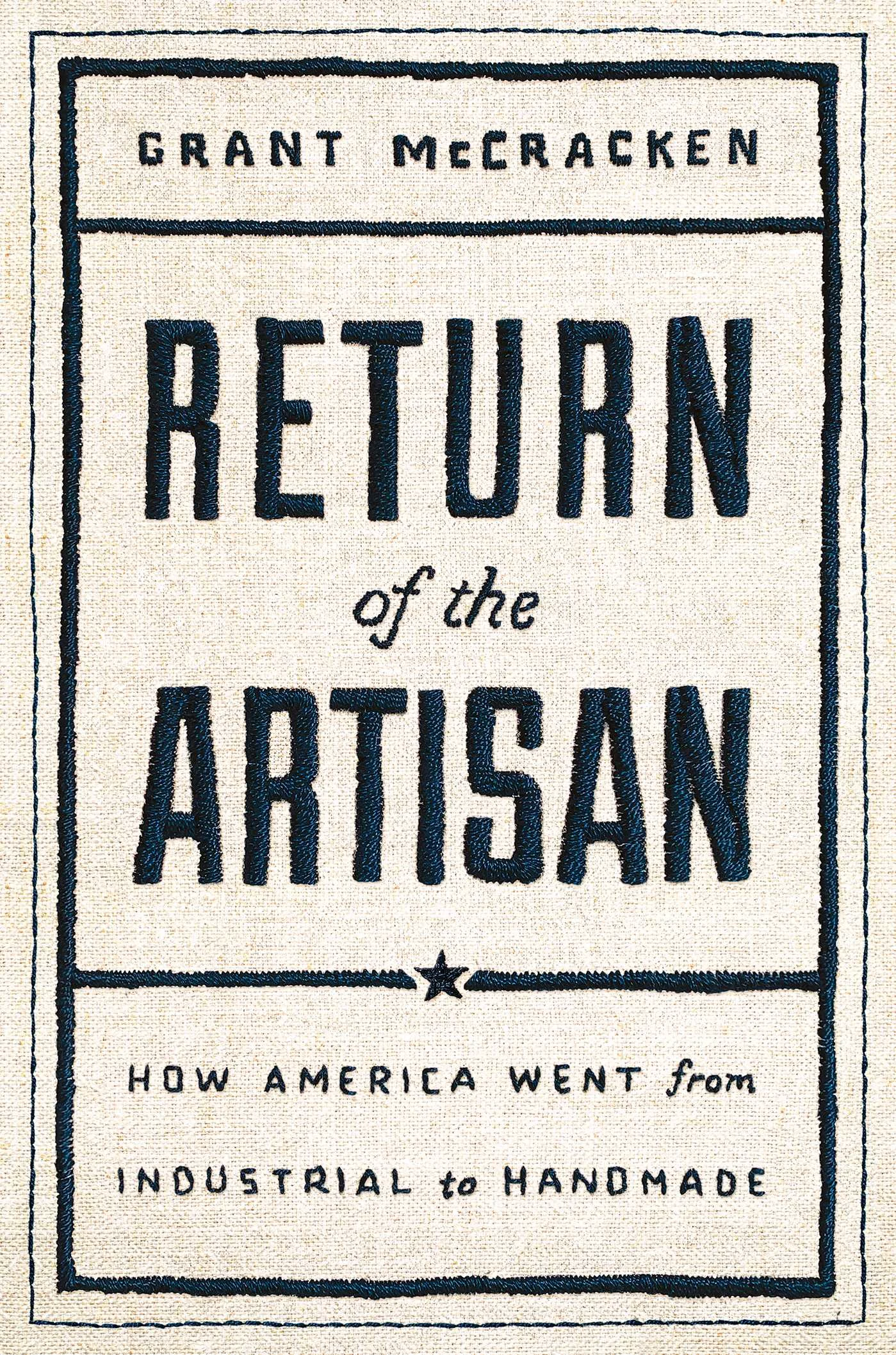 return of the artisan cover, stitching on fabric