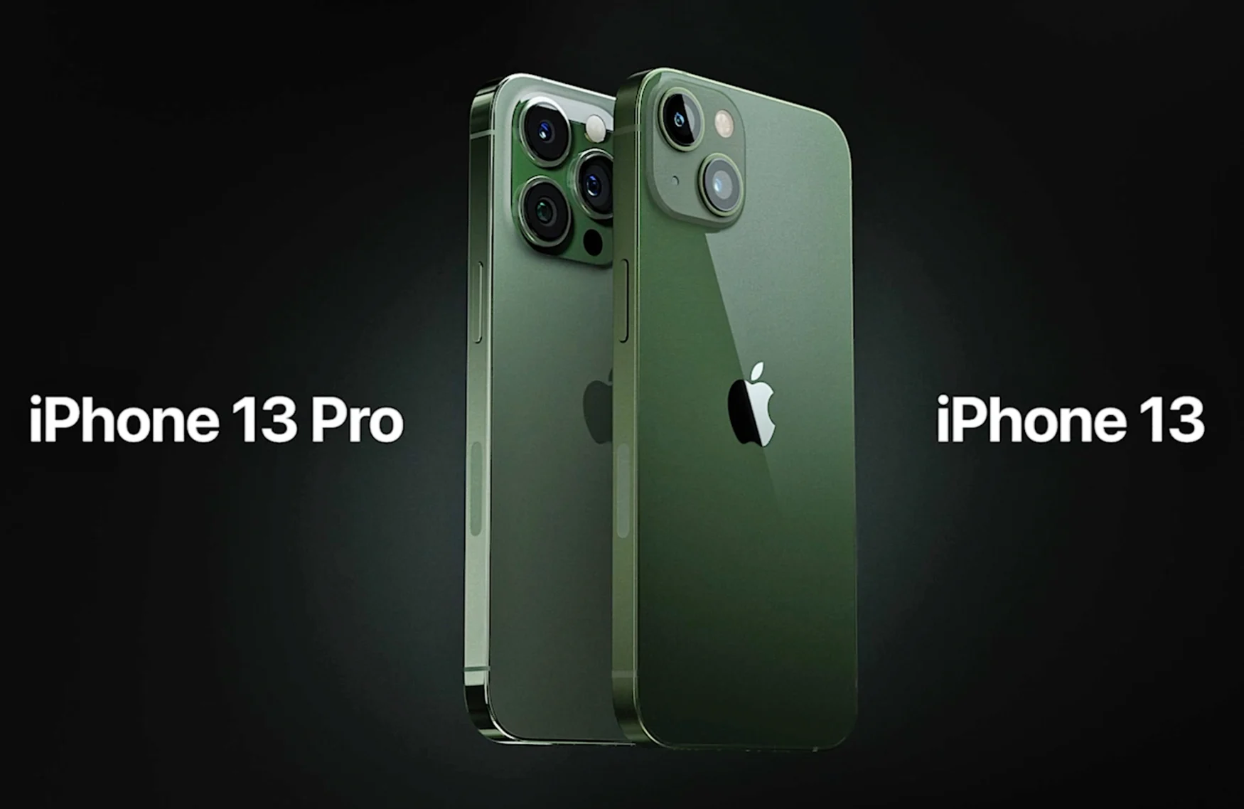 iPhone 13 and iPhone 13 Pro green