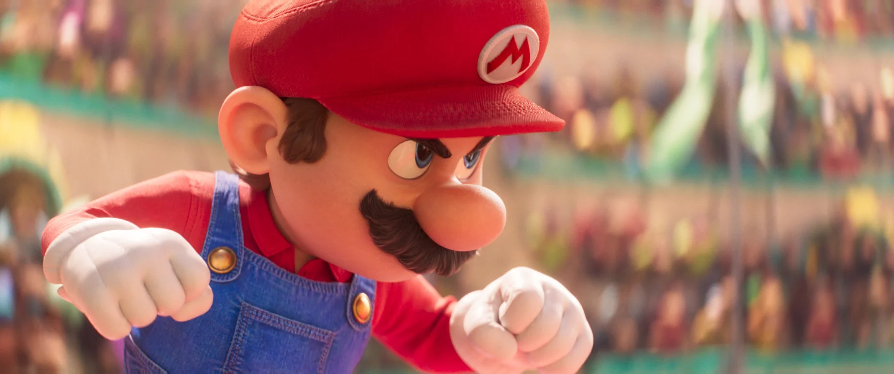 Mario gearing up for action in The Super Mario Bros. Movie