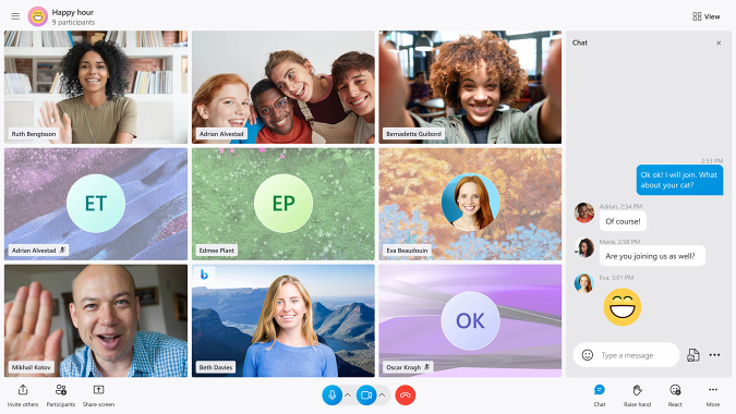 Skype video call redesign
