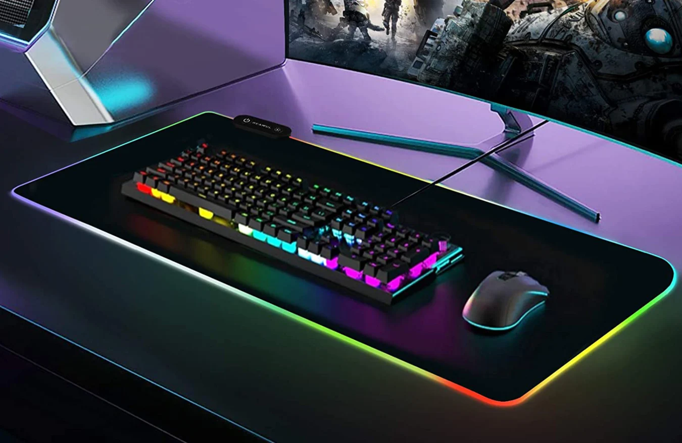 REAWUL RGB Gaming Mouse Pad for Engadget 2021 Holiday Gift Guide.