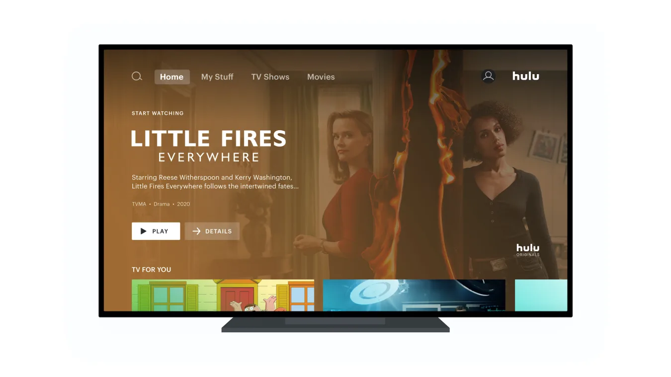 Hulu home page UI update