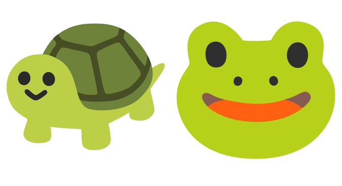 Turtle and Frog Emoji