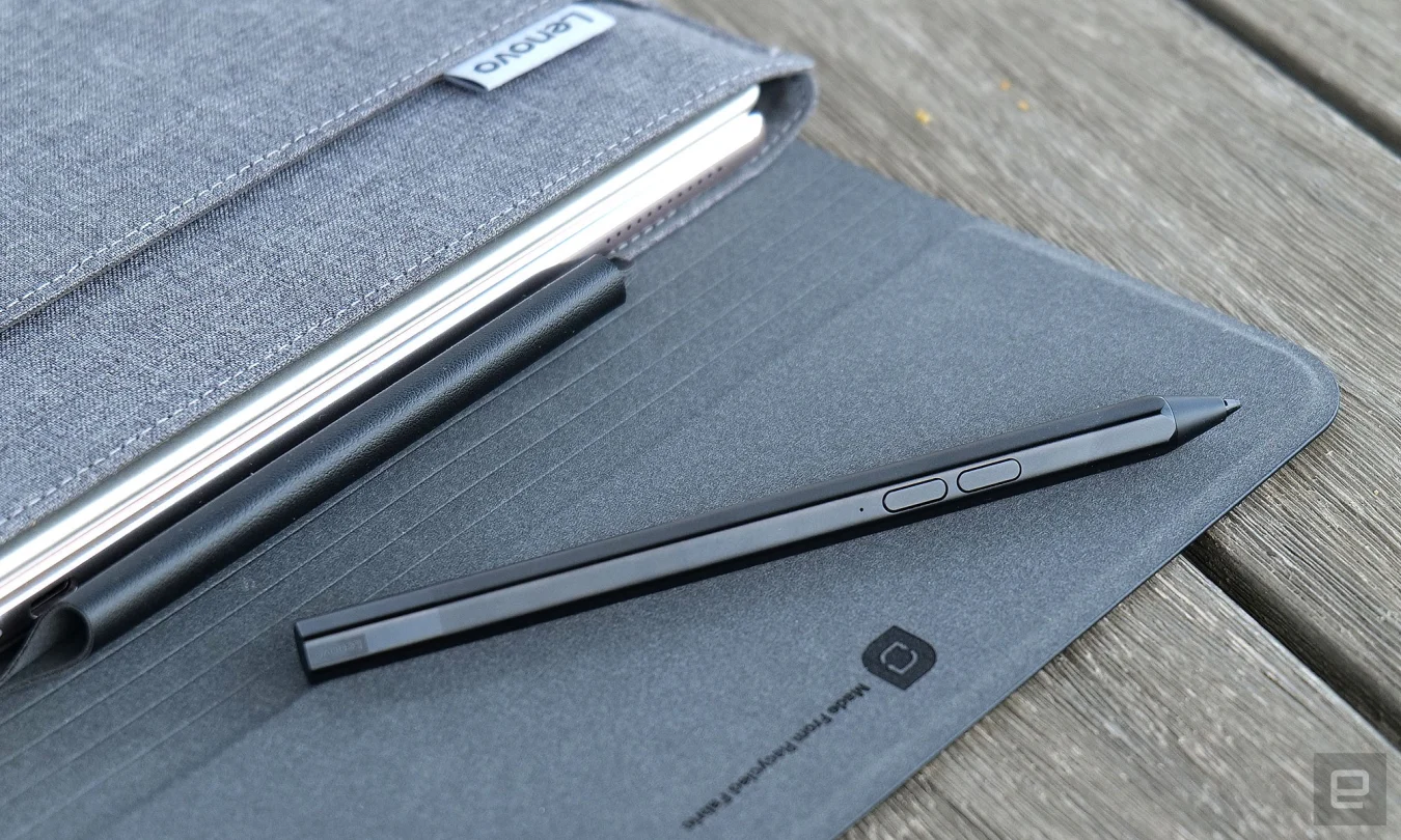 Unlike some of its rivals, the Yoga 9i comes bundled with an included stylus and travel sleeve. 