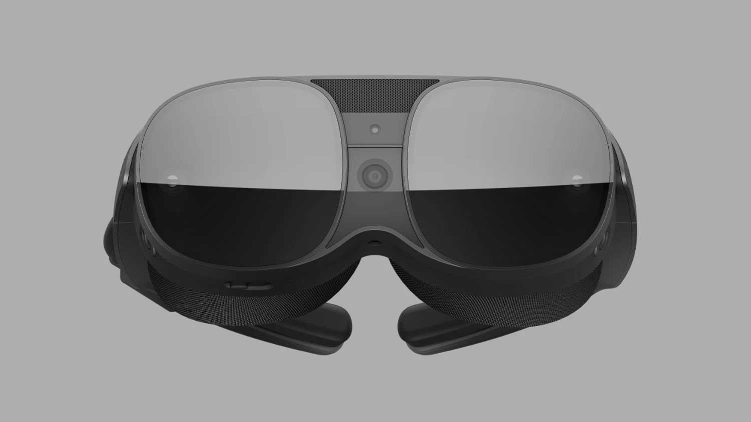 HTC XR Elite VR gözlüğünün gri bir arka plana karşı HTC PR fotoğrafı