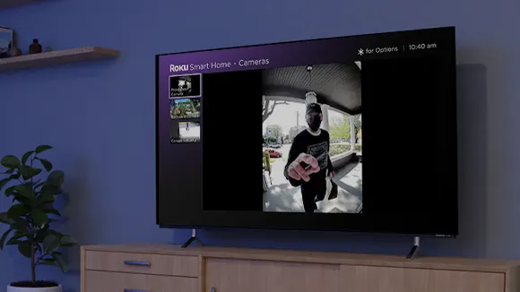 Video doorbell feed on a Roku TV