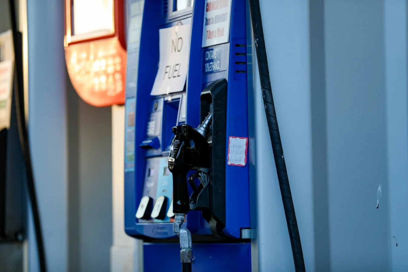 WASHINGTON, USA - MAY 12: Gas pumps closed after ransomware cyberattack causes Colonial Pipeline to shut down, resulting in shortages in Washington D.C, United States on May 12, 2021. (Photo by Yasin Ozturk/Anadolu Agency via Getty Images)
