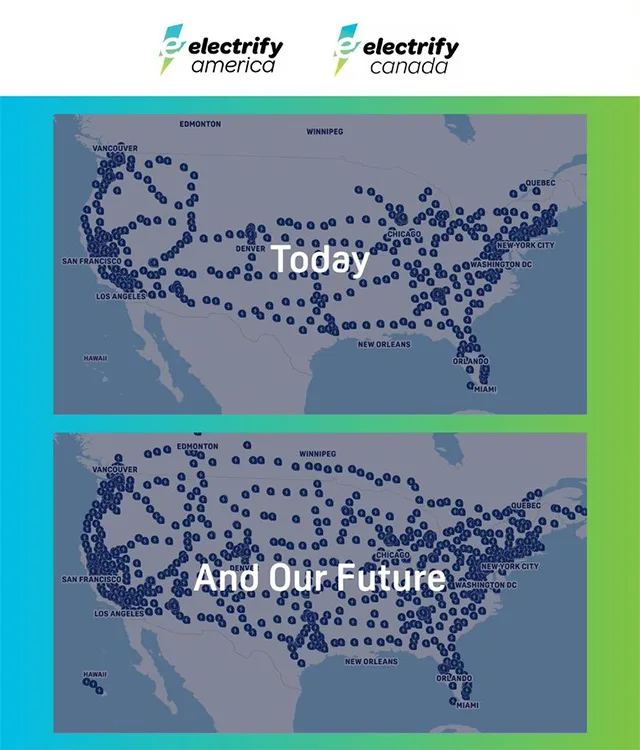 Electrify America Boost Plan 2025 EV charger map
