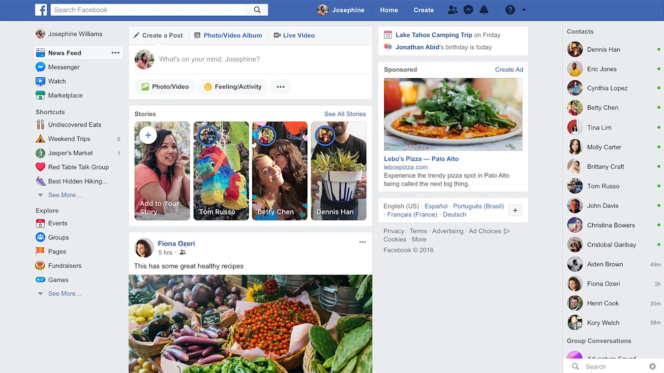 Facebook Redesign