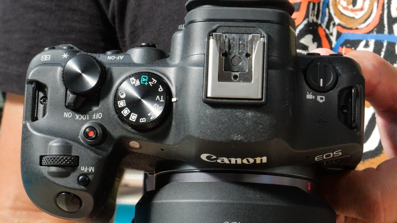 Canon EOS R6 Mark II mirrorless camera in hand