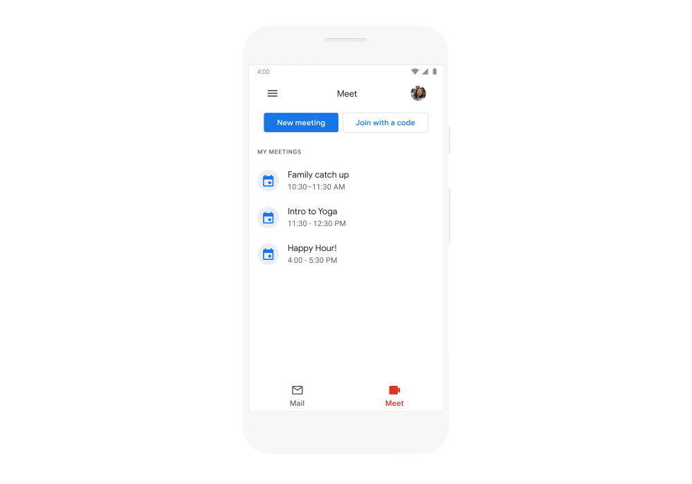 Google Meet Gmail app