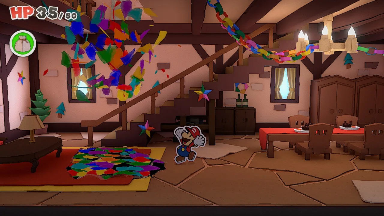 A screenshot of Paper Mario: The Origami King.