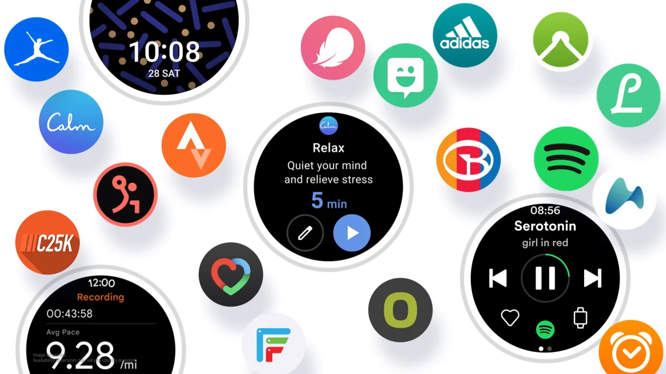A screenshot showing the new Samsung One UI Watch experience based on Wear OS.