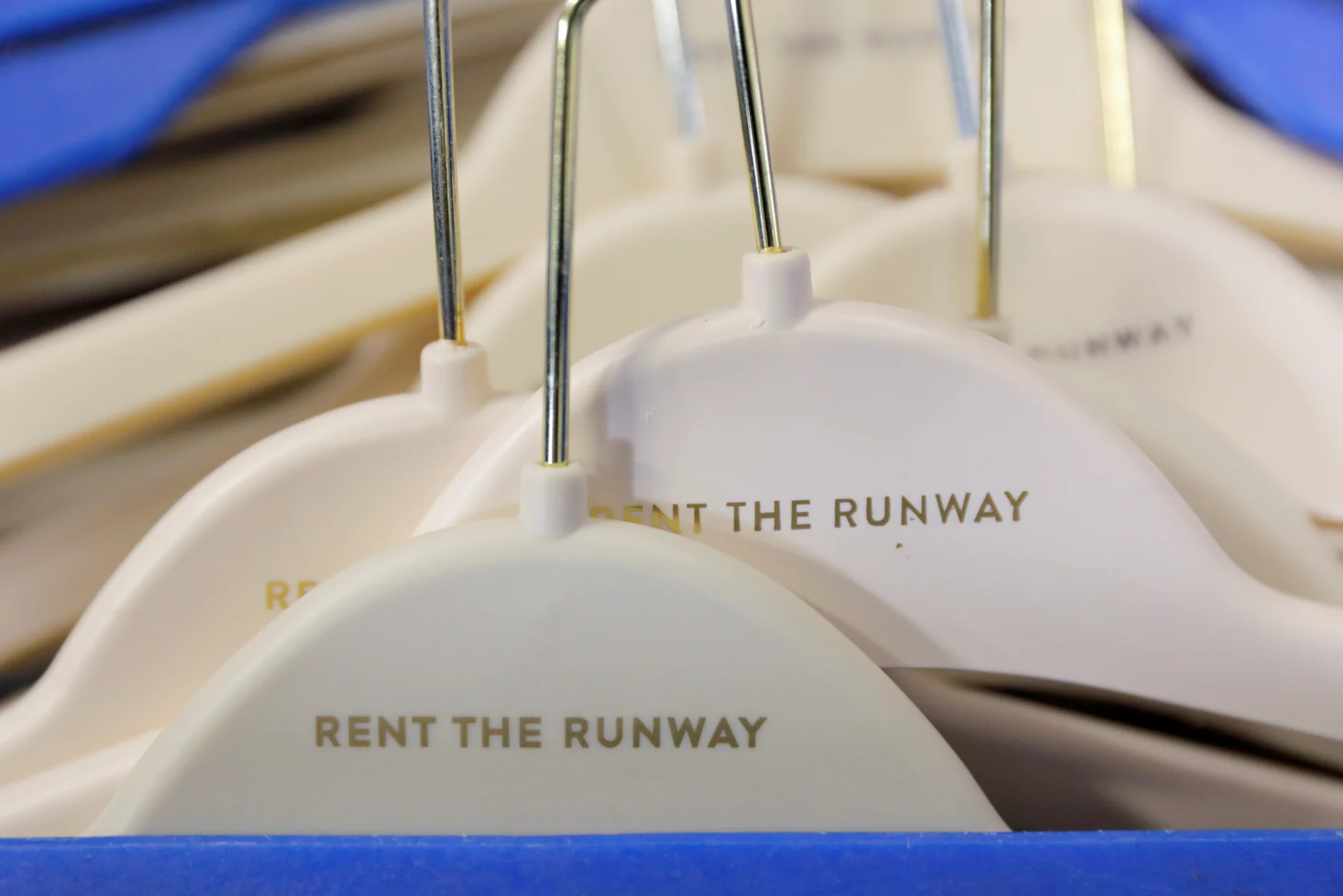 Hangers are seen at Rent the Runway's "Dream Fulfillment Center" in Secaucus, New Jersey, U.S., September 11, 2019. Picture taken September 11, 2019. REUTERS/Andrew Kelly