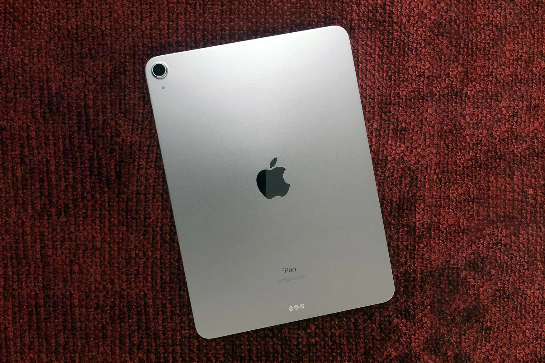 A rear view of Apple's 2020 iPad Air.