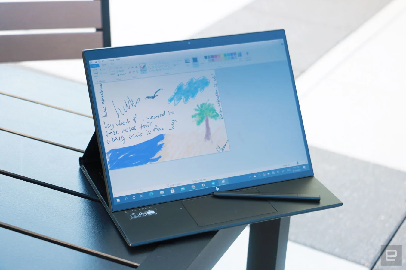 HP Elite Folio Engadget review photo: