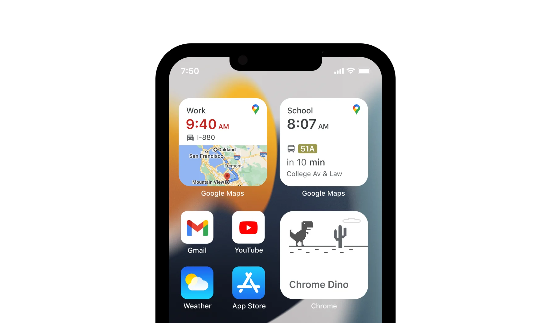 For 2022, Google is adding a new pinned trip widget for Google Maps to iOS, while shrinking the sizer of the default Maps widget. 