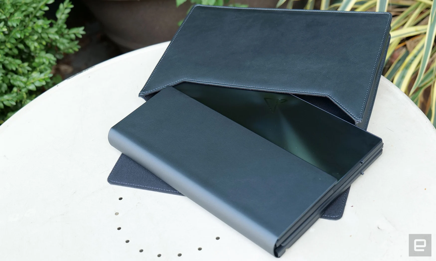 Asus' bundled leather case is a thoughtful inclusion that really helps protect the Zenbook 17 Fold while traveling. 