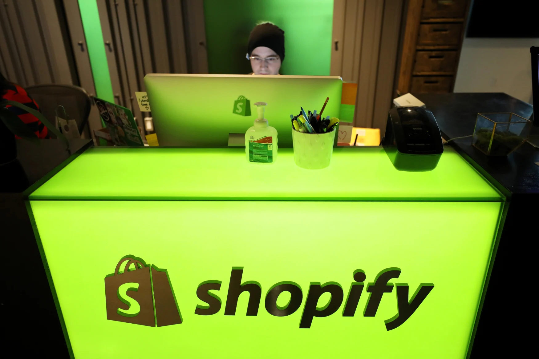 An employee works at Shopify's headquarters in Ottawa, Ontario, Canada, October 22, 2018. REUTERS/Chris Wattie