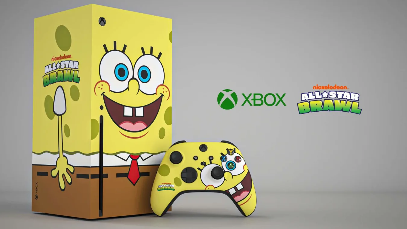 Xbox One X Spongebob console