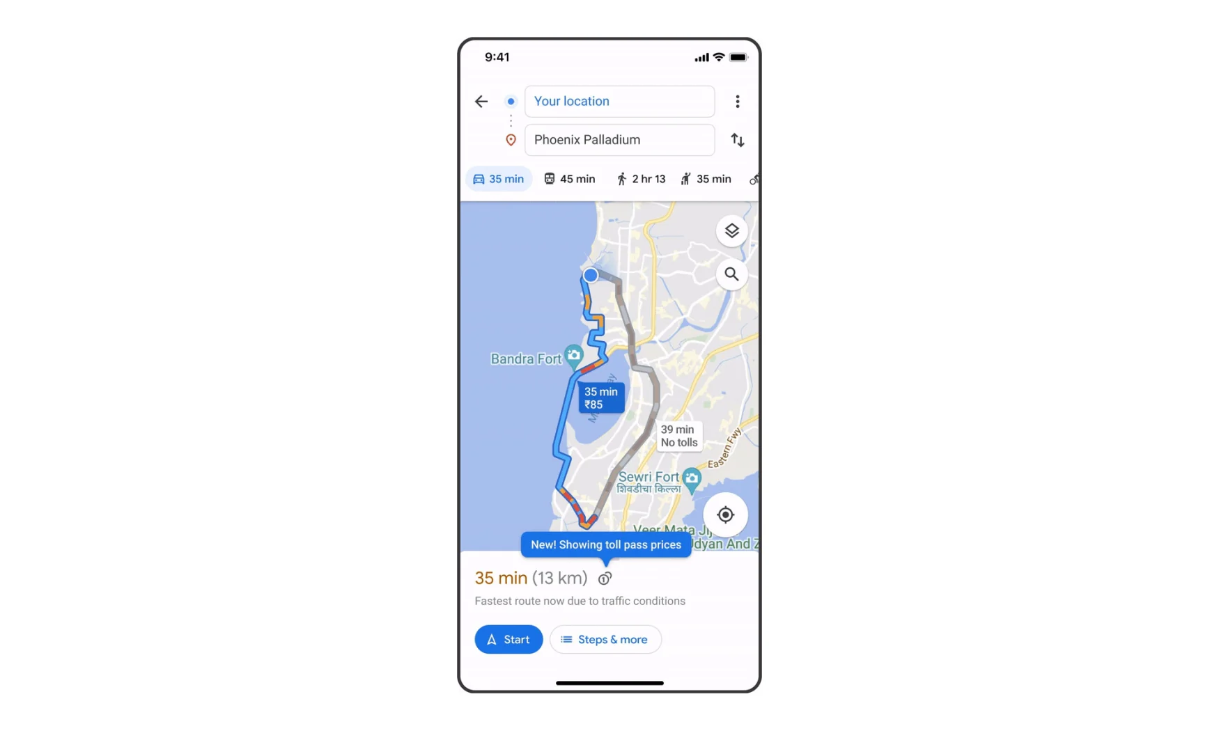 For spring 2022, Google Maps is getting a new feature that will show estimated toll pricing in select countries.