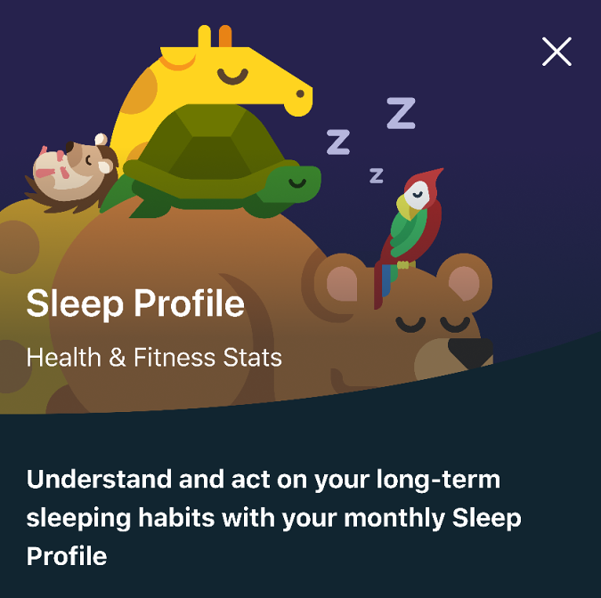 Fitbit's sleep profile feature