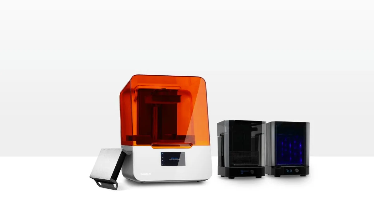 Promo image of Formlabs' new printers.