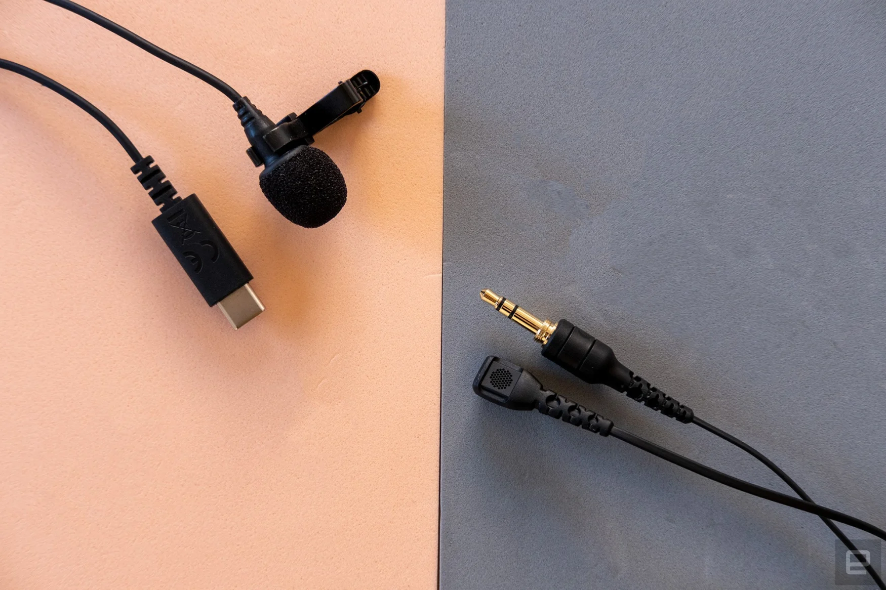 Pictured are the Sennheiser XS and Rode Lavalier II microphones.
